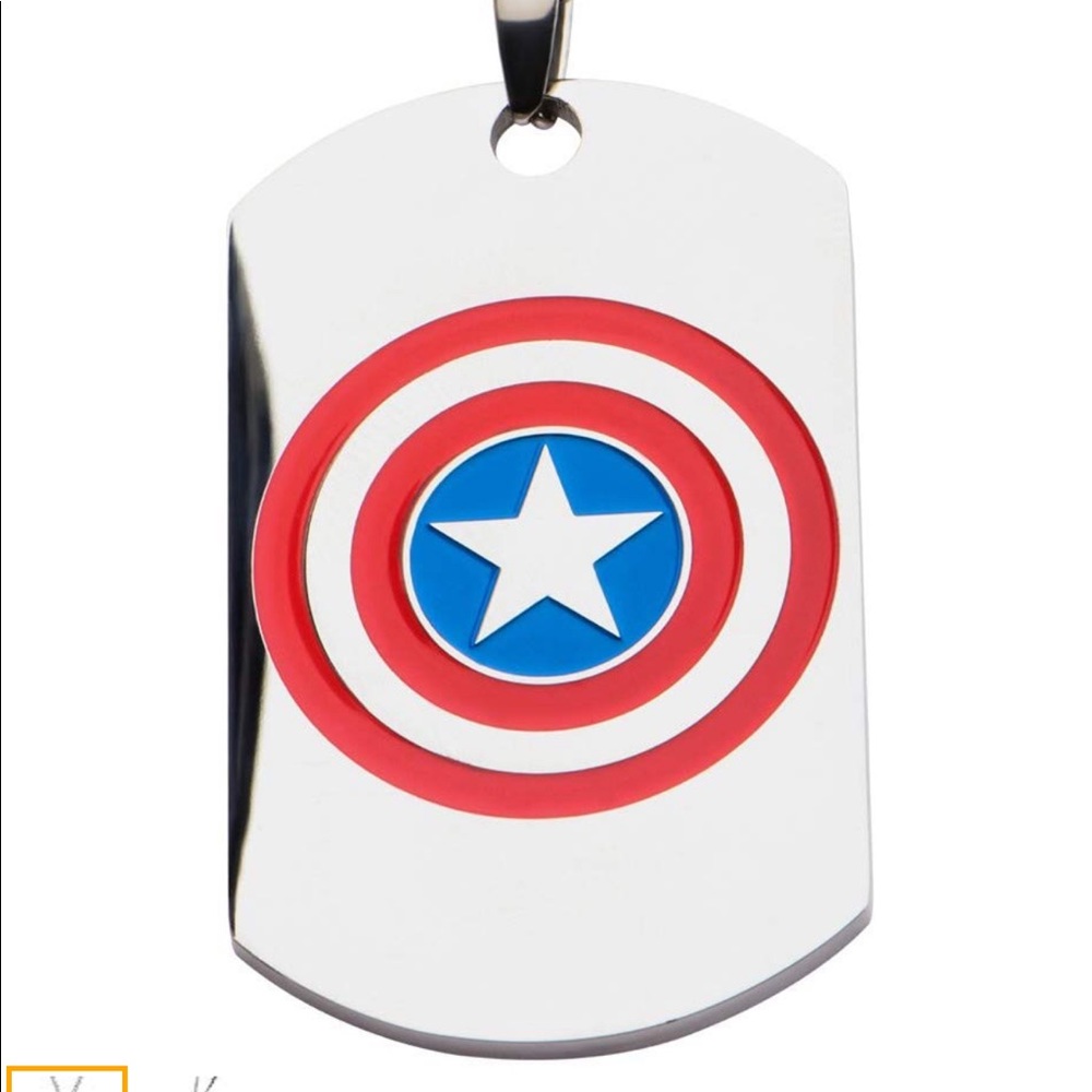 Stainless Steel Captain America Necklace